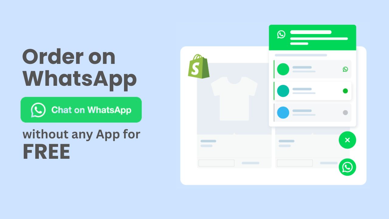 How to add order on whatsapp button in shopify